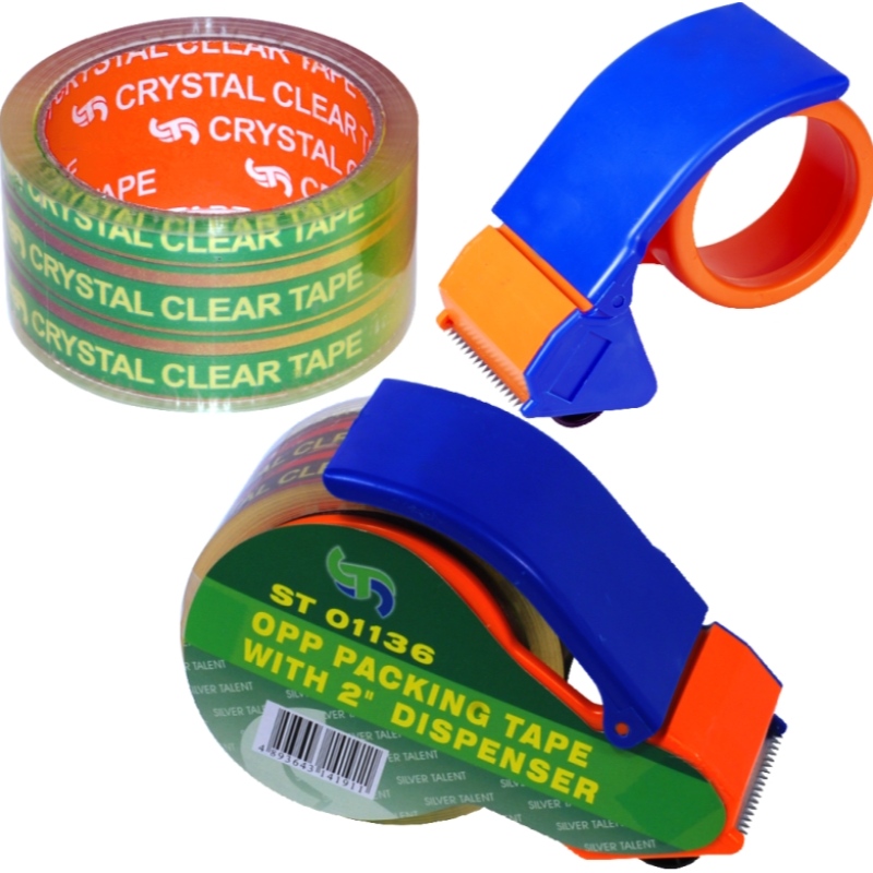 super/crystal heldere lijmverpakking tape met dispenser